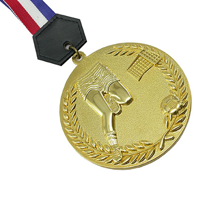 Gold 3D Medal/Medallion with gritty recessed metal(002)