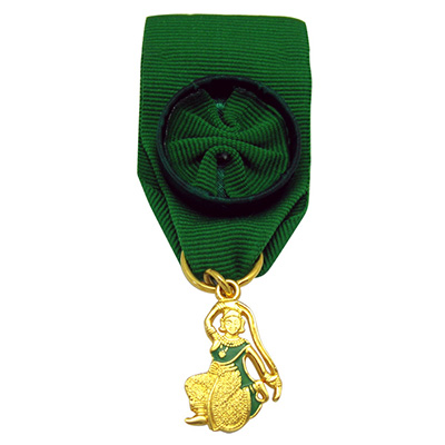Gold Mini Zinc Alloy Medal/Medallion with Ribbon(018)
