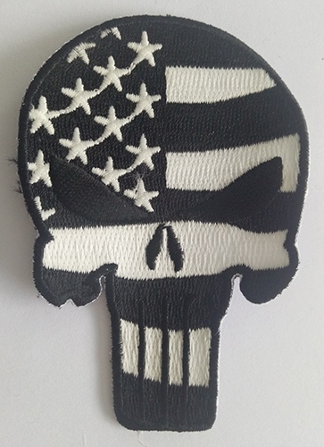 Custom made embroidery Skull patch(010)