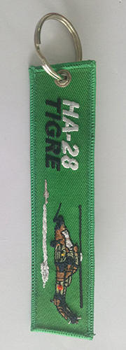 Custom made embroidery keychain in green color(003)