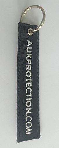 Custom made embroidery keychain in green color(004)