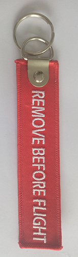 Custom made embroidery keychain in green color(004)