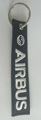 Custom made embroidery keychain in green color(004)