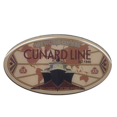 Metal CMYK Print Oval shape Lapel Pin(019)
